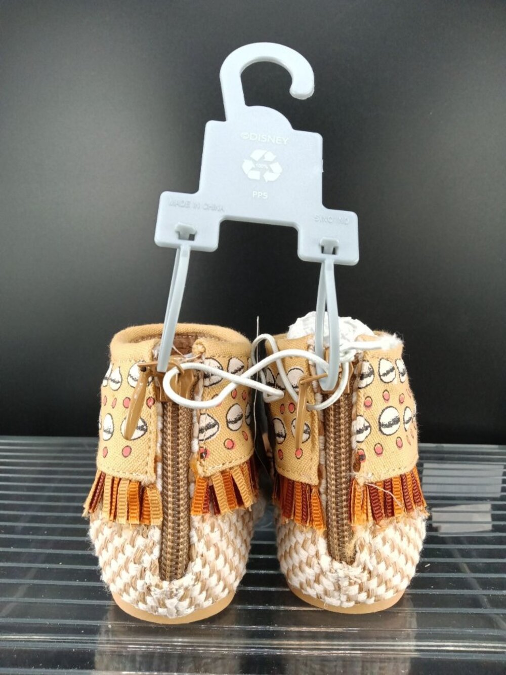 Disney Kids’ Cork Sandals With Fun Pattern & Fringe Accents - Picture 3 of 6